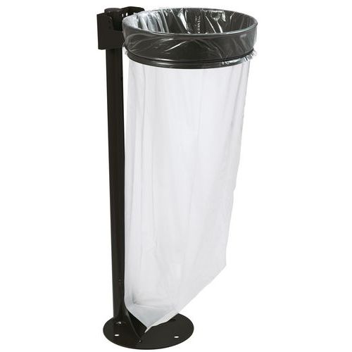 Zakhouder zonder deksel met paal Ecollecto extreem Rossignol, Opening: Gleuf, Materiaal: Metaal