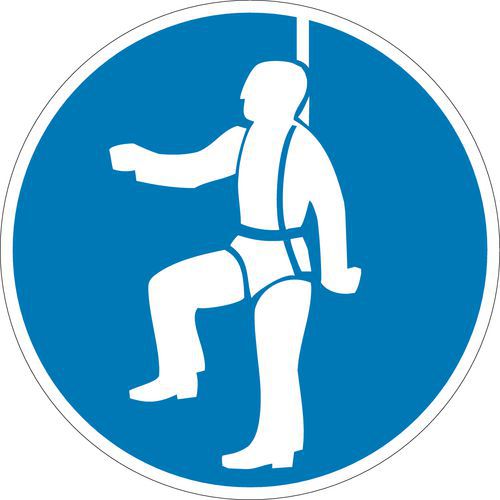 Gebodsbord - Veiligheidsharnas verplicht - Hard Gebodsbord - Veiligheidsharnas verplicht - Hard
