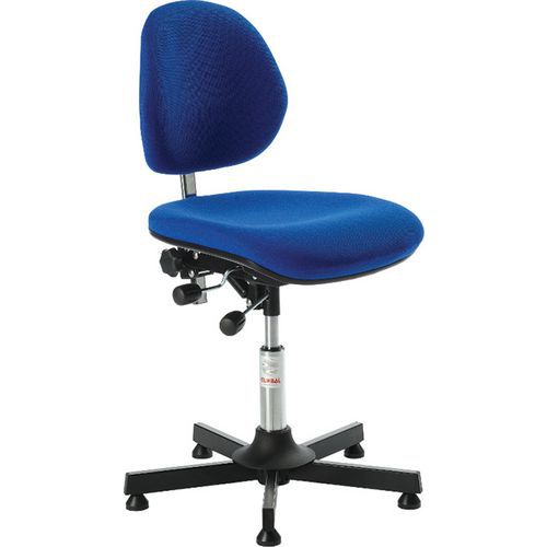 Ergonomische gestoffeerde stoel voor de werkplaats Aktiv-Global Stole, Type voet: Stoeldoppen