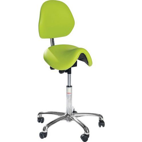 Ergonomische kruk met vulling Dalton Alu610-Global Stole, Type onderstel: Centrale, Stoel model: Hoog