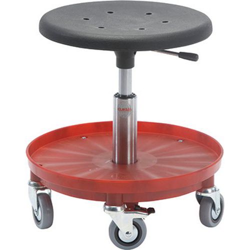 Werkkruk van polyurethaan Sigma 400P, Stoel model: Laag, Voetensteun: ja, Zitbreedte: 36 cm, Zitdiepte: 36 cm