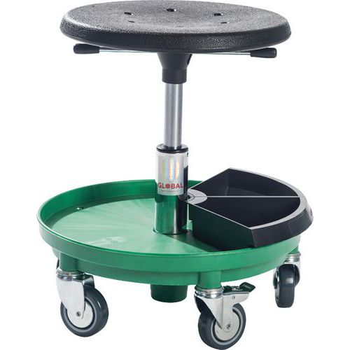 Werkkruk van polyurethaan Sigma 400P, Stoel model: Laag, Voetensteun: ja, Zitbreedte: 36 cm, Zitdiepte: 36 cm