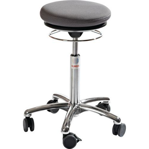 Ergonomische kruk met vulling Pilates Alu50 - Global Professional Seating