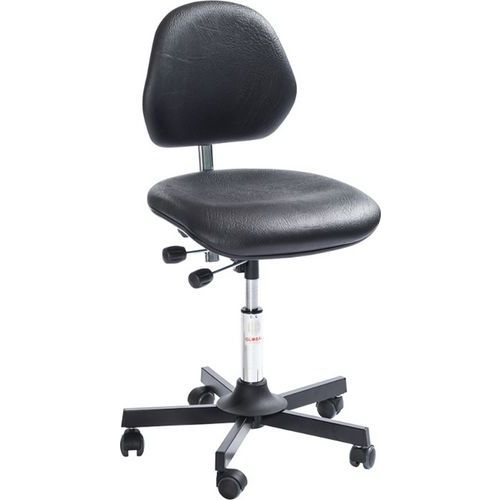 Gevulde stoel voor de werkplaats van imitatieleer, Zitting materiaal: Doek, Stoel model: Hoog