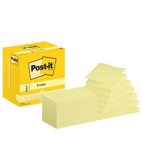Z-Notes Post-it® 76x127 mm 12 blokken geel - Post-it®