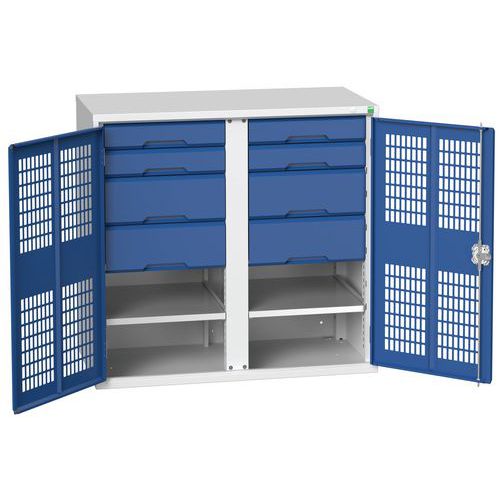 Armoire Verso 2x2 tiroirs portes pleines - Bott
