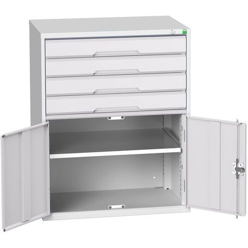 Armoire à tiroirs Verso - 1000mm - 4 tiroirs - Bott