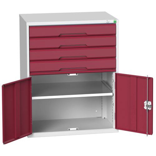 Armoire à tiroirs Verso - 1000mm - 4 tiroirs - Bott