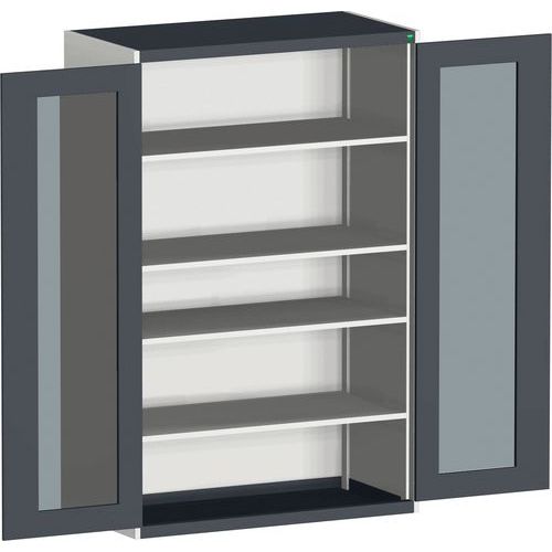 Kast met transparante deuren Cubio 1300x650x2000mm - Bott
