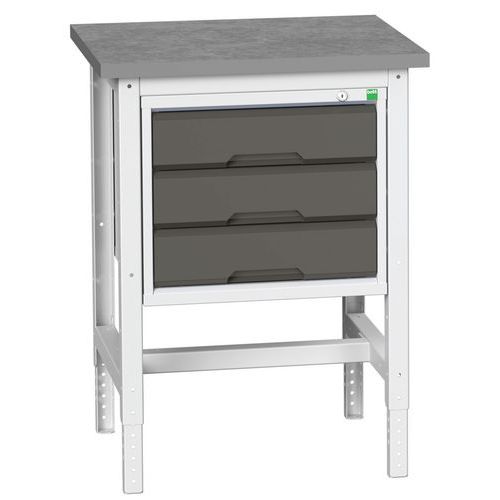 Desserte hauteur réglable avec tiroir Verso - Bott