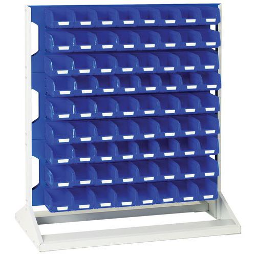 Rack double face 1000x550x1125mm - 144 bacs bleus - Bott