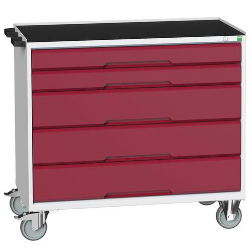 Gereedschapswagen Verso boven 3 randen met laden 1050x550x965mm - Bott