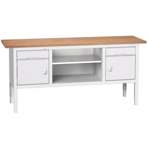 Werkbank monobloc Verso 2000x600x830-930mm - Bott