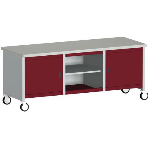 Verrijdbaar werkplaatsbank monobloc Cubio - Bott Verrijdbaar werkplaatsbank monobloc Cubio - Bott