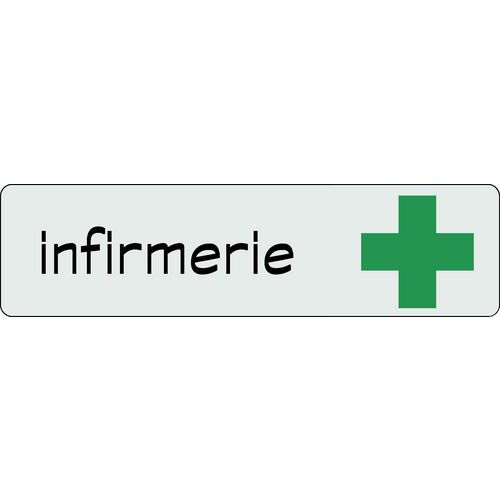 Plaque de signalisation pictogramme aluminium - Infirmerie