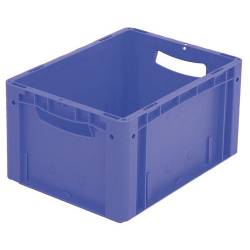 Euronormbak met gesloten bodem en wanden, Totale inhoud: 21 L, Stapelbaar: ja, Totale hoogte: 220 mm