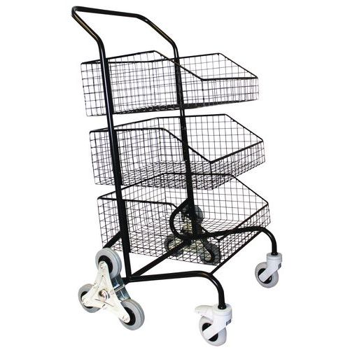 Chariot de distribution de courrier compact