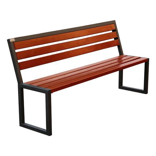 Houten bank voor buiten met rugleuning Houten bank voor buiten met rugleuning
