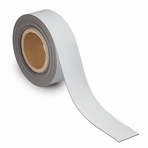 Witte, beschrijfbare magnetische markeringsband, breedte 40 tot 50 mm - Maul Witte, beschrijfbare magnetische markeringsband, breedte 40 tot 50 mm - Maul