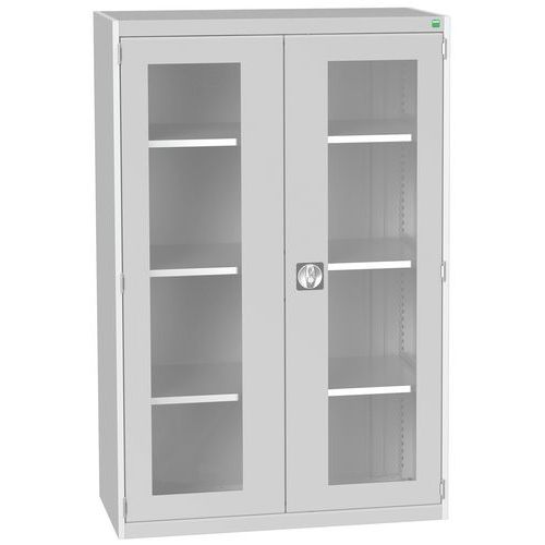 Kast met transparante deuren Cubio 1050x525x1600mm - Bott