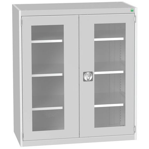 Kast met transparante deuren Cubio 1050x525x1200mm - Bott