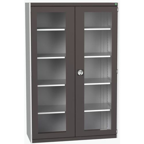 Armoire à portes transparentes Cubio 1300x525x2000mm - Bott
