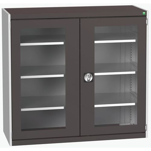 Armoire à portes transparentes Cubio 1300x525x1200mm - Bott