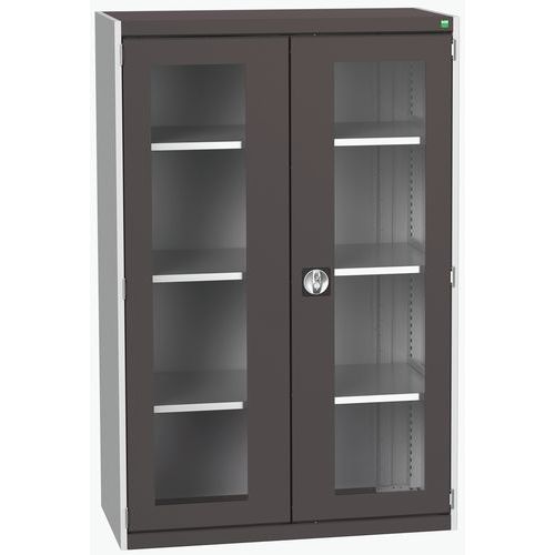 Armoire à portes transparentes Cubio 1050x525x1600mm - Bott