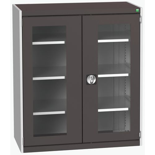 Kast met transparante deuren Cubio 1050x525x1200mm - Bott