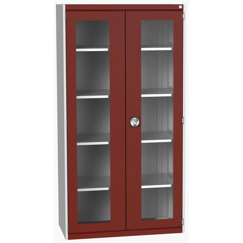 Kast met transparante deuren Cubio 1050x525x2000mm - Bott