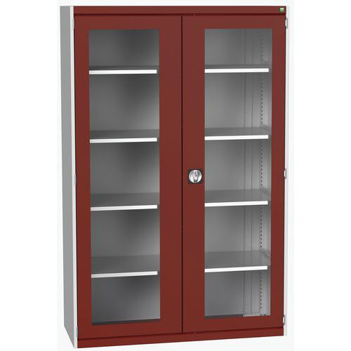 Armoire à portes transparentes Cubio 1300x525x2000mm - Bott