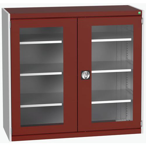 Armoire à portes transparentes Cubio 1300x525x1200mm - Bott