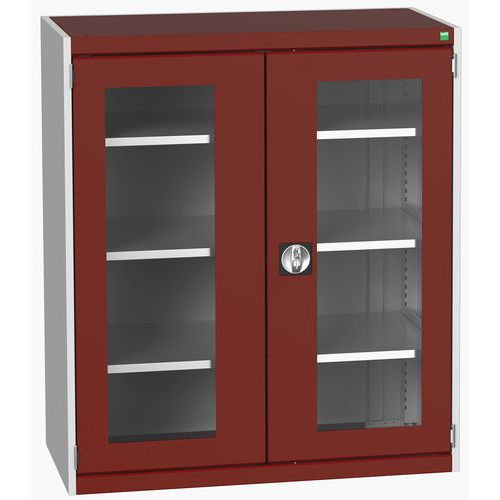 Kast met transparante deuren Cubio 1050x525x1200mm - Bott