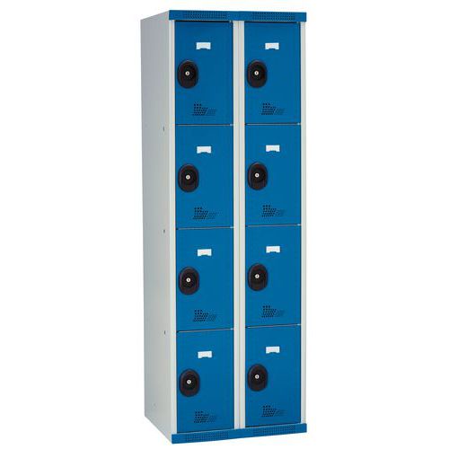 Vestiaire 8 cases Seamline Optimum® - 2 colonnes 300 mm socle - Acial