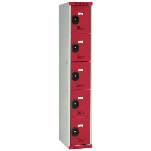 Vestiaire 5 cases Seamline Optimum® - 1 colonne 300 mm socle - Acial