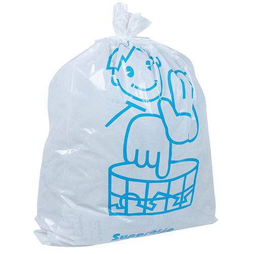 Sac-poubelle blanc Otje - Épais et réutilisable - Déchet lourd -110 et 168 L