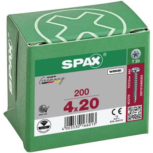 Doos met 200 universele bolkopschroeven TX Ø 4 à 5 mm - Spax