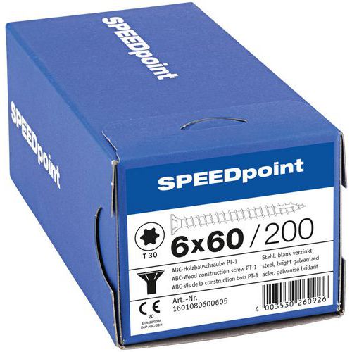 Doos houtbouwschroeven met verzonken kop TXØ - SpeedPoint Doos houtbouwschroeven met verzonken kop TXØ - SpeedPoint