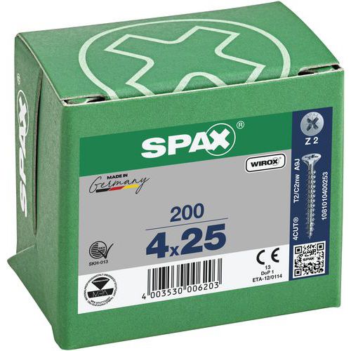 Doos met universele bolkopschroeven PZ Ø 3 à 5 mm - Spax