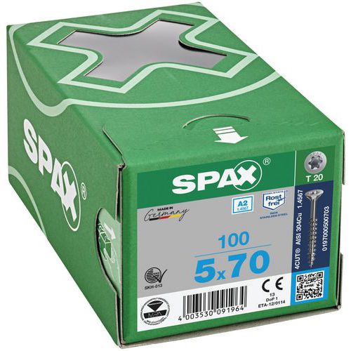 Doos universele schroeven met verzonken kop voor buitengebruik TX Ø - Spax