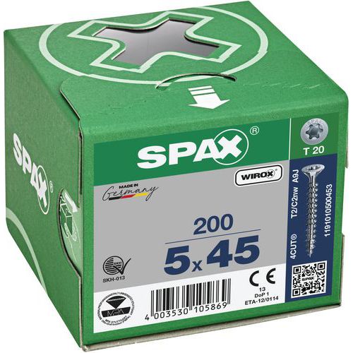 Doos met 200 universele schroeven T-Star Plus met verzonken kop TX Ø - Spax