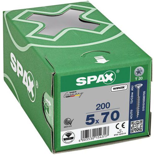 Doos met 200 universele schroeven T-Star Plus met verzonken kop TX Ø - Spax