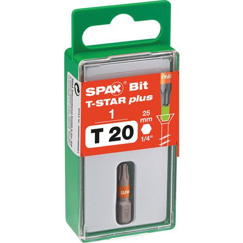 Schroevendraaierbit voor T-Star Plus T10 tot T40 (TX) schroeven - Spax