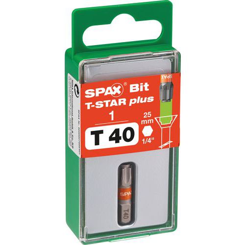 Schroevendraaierbit voor T-Star Plus T10 tot T40 (TX) schroeven - Spax