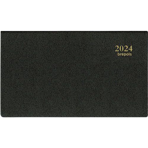 Agenda semainier Omniplan noir - 16 x 10 cm - Année 2024