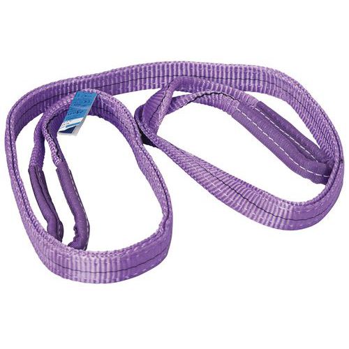 Platte hijsband met gespen, Veilig hefvermogen: 1000 kg, Nuttige lengte: 3 m, Model: Plat, Kleur: Paars