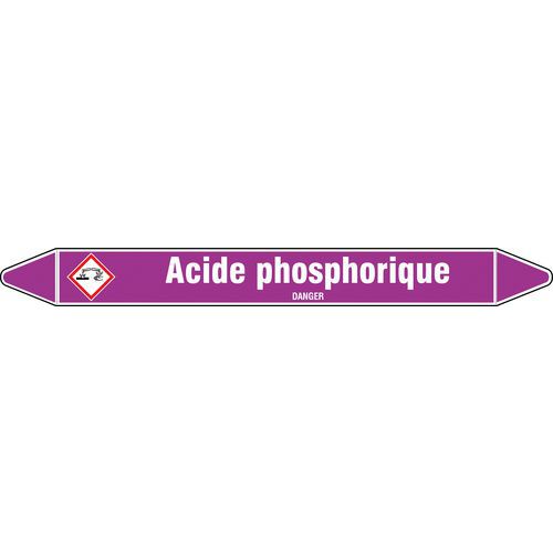 Marquage tuyauterie Acide