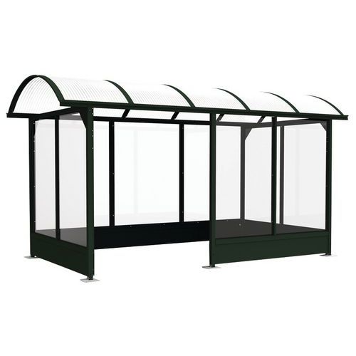 Abri fumeurs Standard - 4,5 x 2,82 m  et bavettes