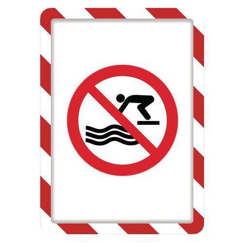 Pochette-cadre d'affichage sécurité - Dos adhésif repositionnable A4