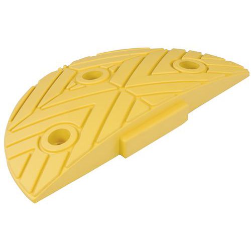 Verkeersdrempel rubber, Model: Beginelement, Geschikt voor: 20 km/u, Type: Modulair, Materiaal: Rubber